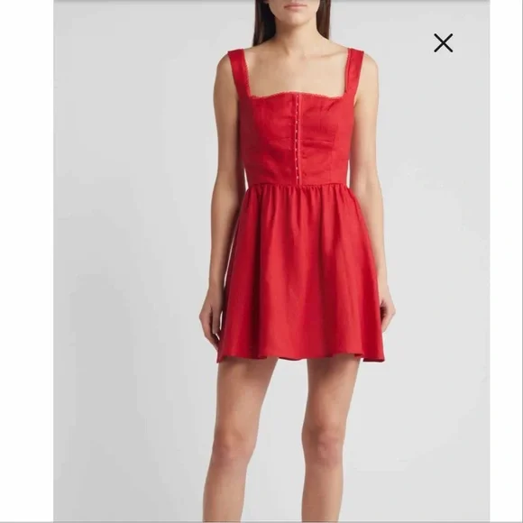 Reformation Dresses Nwt Reformation Sheri Linen Mini Dress In
